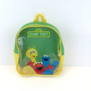 Sesame Street School Backpack Children's 123 sesame street Bookbag Clear Yellow